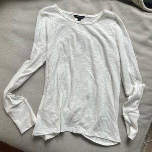 NWT Banana Republic open back long sleeve shirt, white, size L
